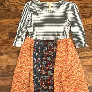 Matilda Jane Black and White Casual Sundress with 3/4 Sleeves